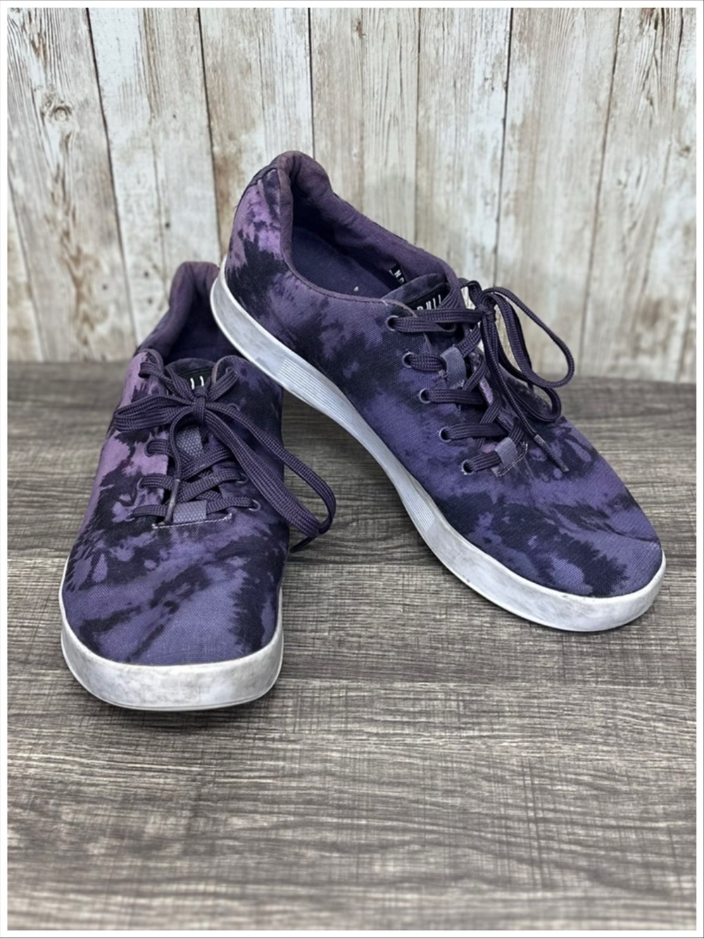NOBULL Canvas Trainer Purple Tie Dye Sneakers ~ Size M 10.5/W 12 ~ Item #S007